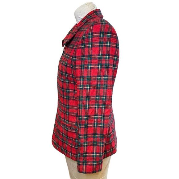 Norton McNaughton Shorts Suit 2 Pcs Blazer/Shorts Red/Green Tartan Sz. 8 Vtg - Picture 5 of 15